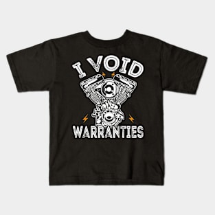 Funny I Void Warranties Motorcycle Kids T-Shirt